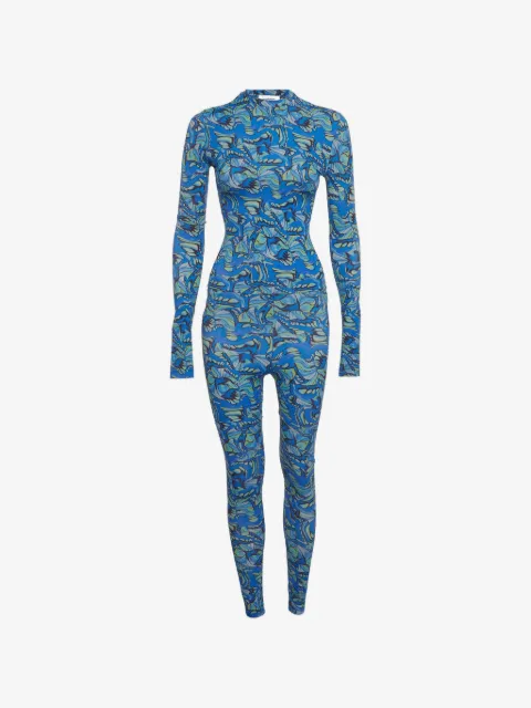 424 Rhodochrosite abstract-print bodysuit leggings set