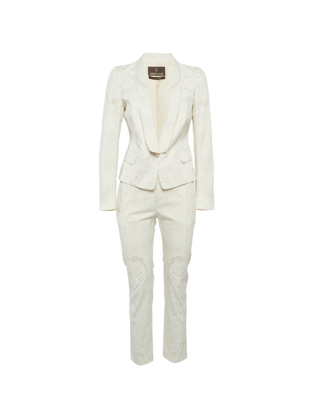 Roberto Cavalli Vintage paisley embroidered suit - Toni neutri