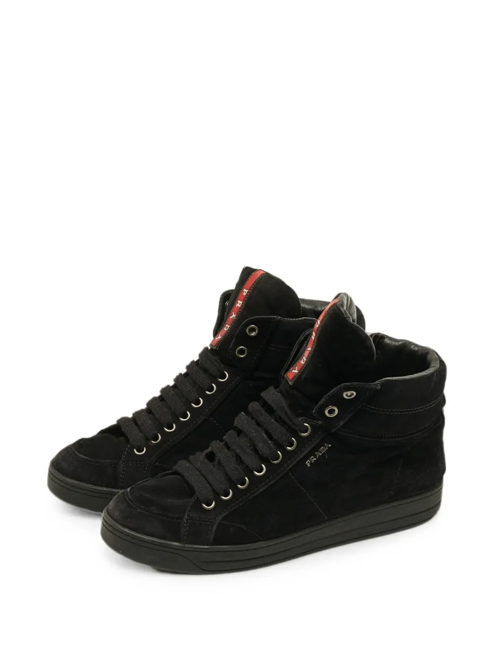 Prada Pre-Owned ハイカット スニーカー | ブラック | FARFETCH JP