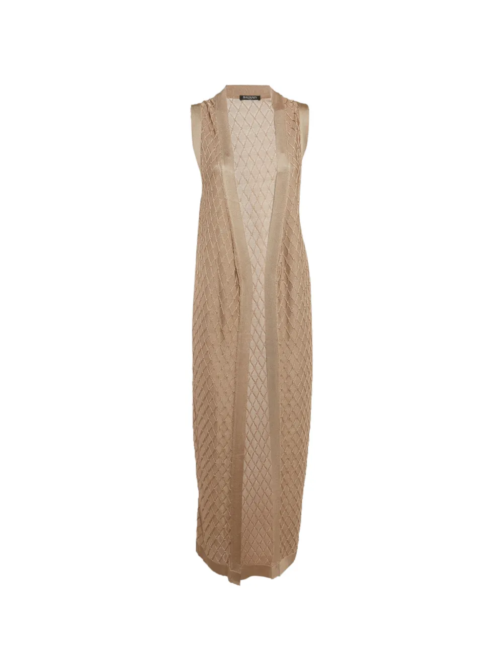 Balmain Pre-Owned sleeveless cardigan - Nude