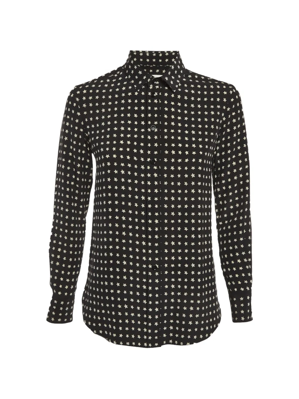 Saint Laurent Pre-Owned star-print long-sleeve shirt - Nero