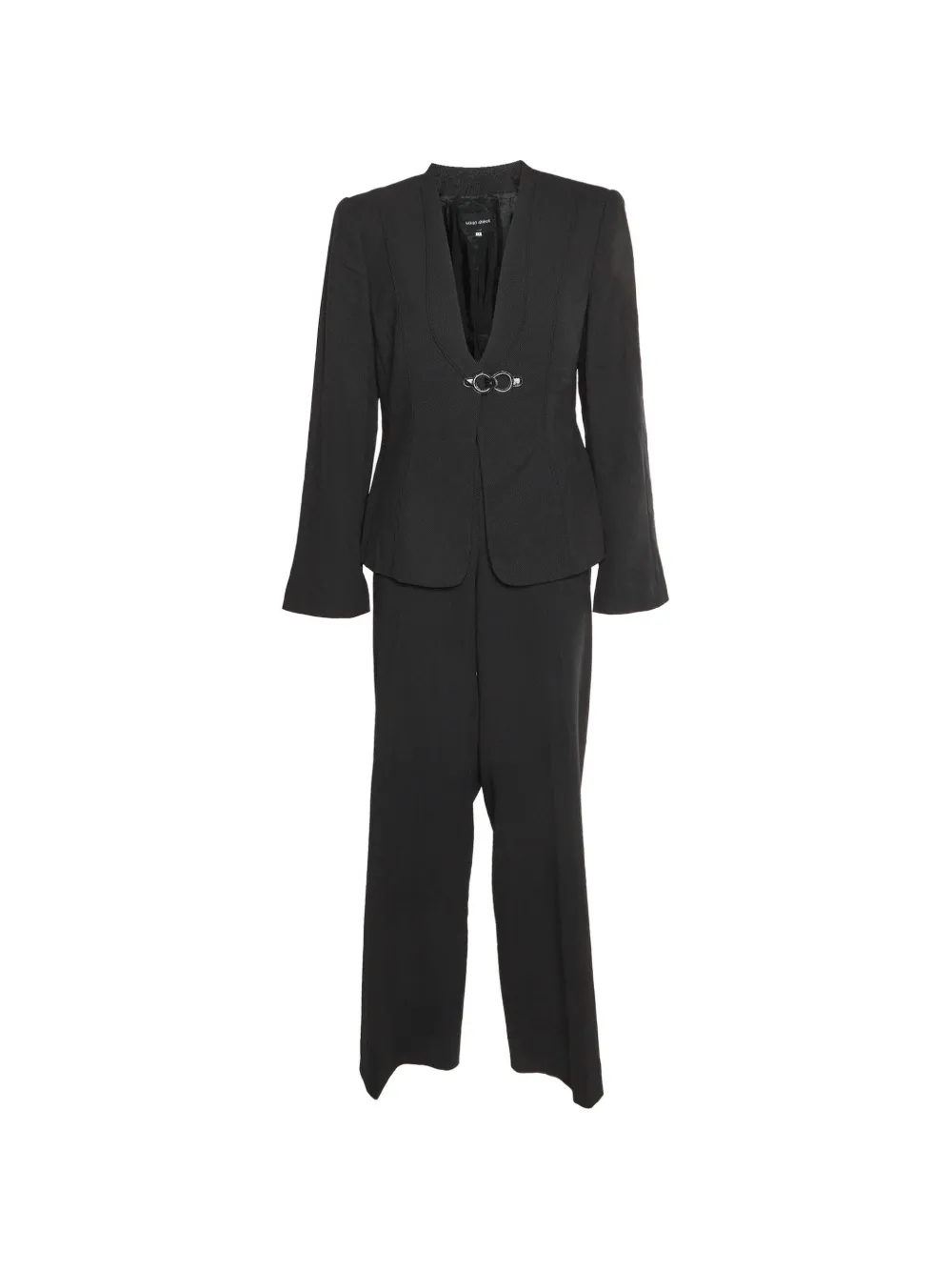 Giorgio Armani Pre-Owned notched-lapel suit - Nero
