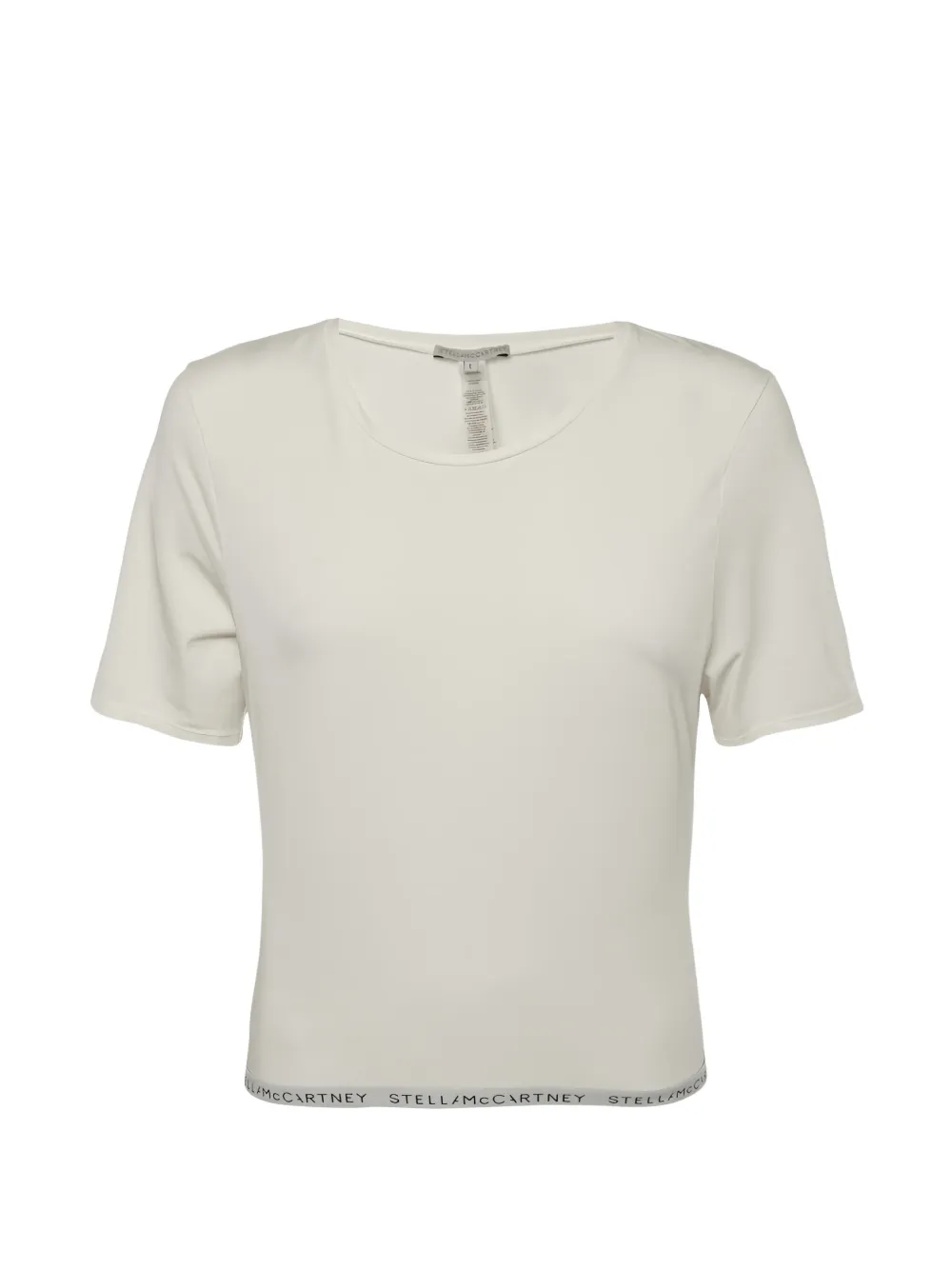 Stella McCartney Pre-Owned logo-trim crew-neck T-shirt - Toni neutri