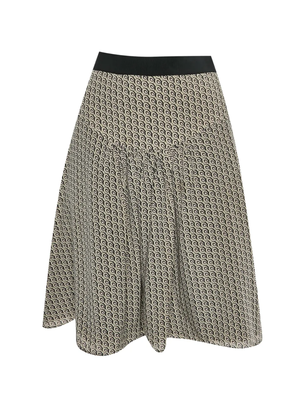 Prada Pre-Owned printed silk mini skirt - Toni neutri
