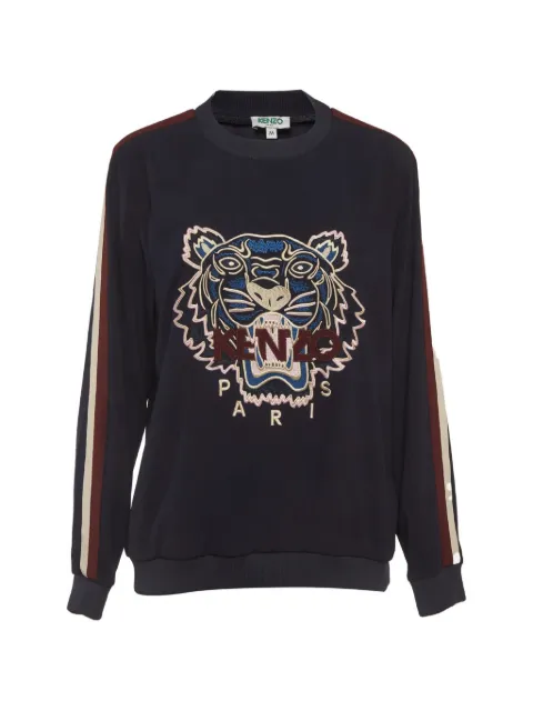 Kenzo Pre-Owned Tiger embroidered crepe sweatshirt