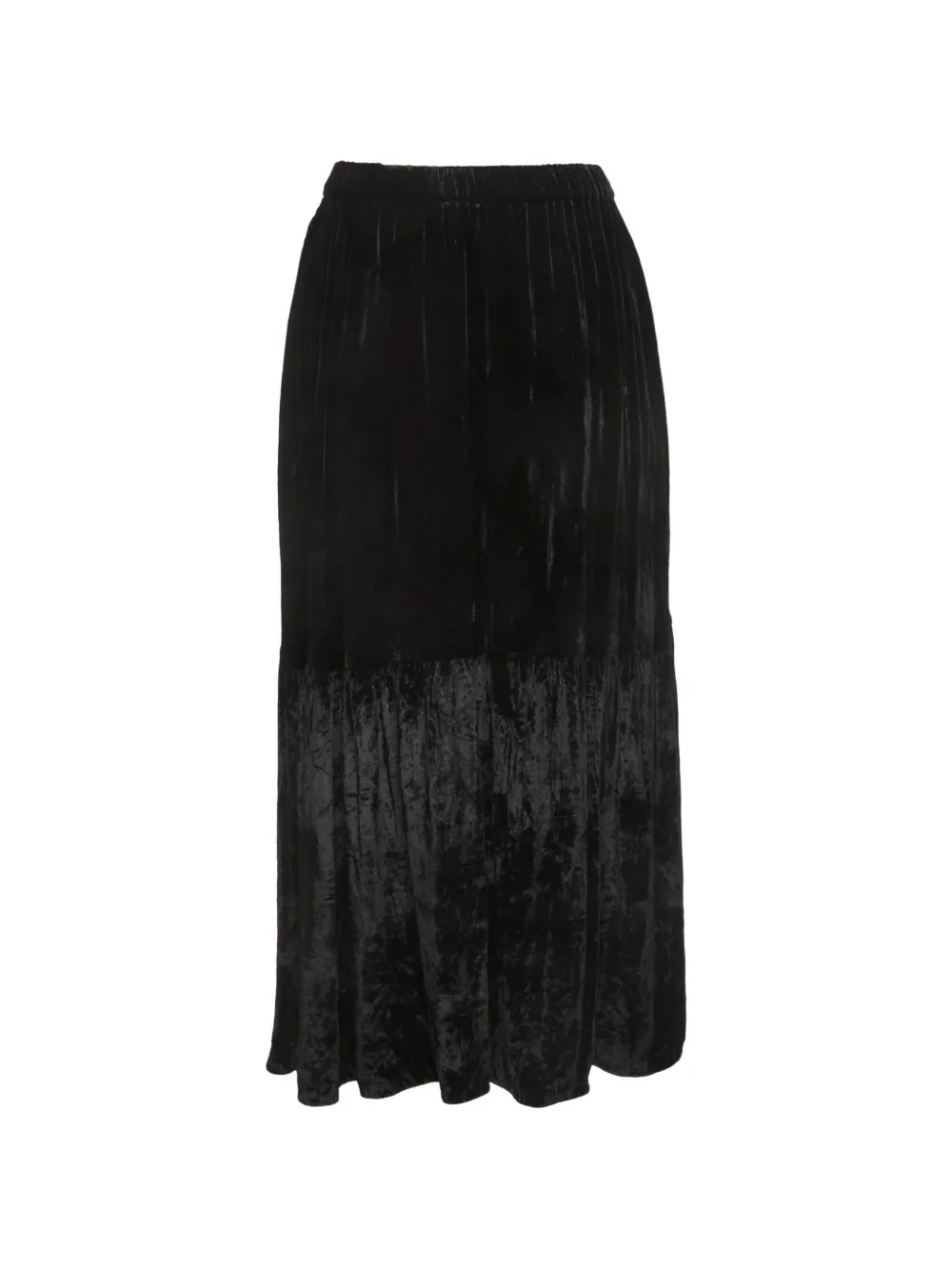 Stella McCartney Pre-Owned velvet tiered midi skirt - Nero