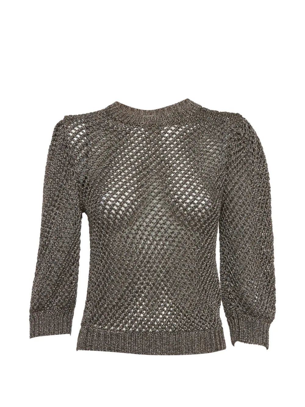 Valentino Garavani Pre-Owned crochet knit sweater - Marrone