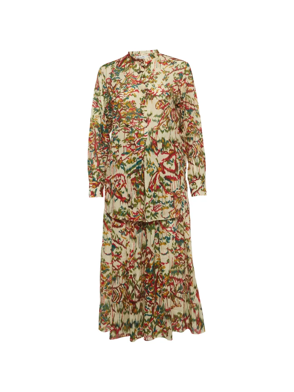 Christian Dior Pre-Owned floral-print Bee-embroidered midi skirt (set of two) - Toni neutri