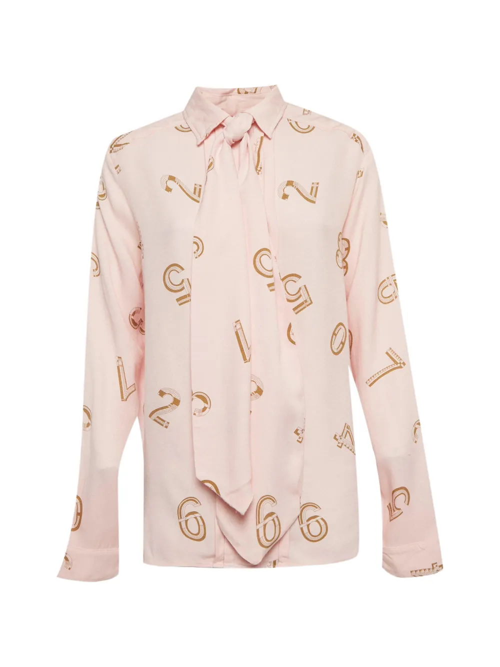 See By Chloé Vintage printed neck-tie blouse - Rosa