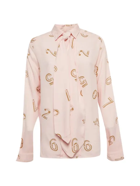See By Chloé Vintage blusa estampada con lazo en el cuello