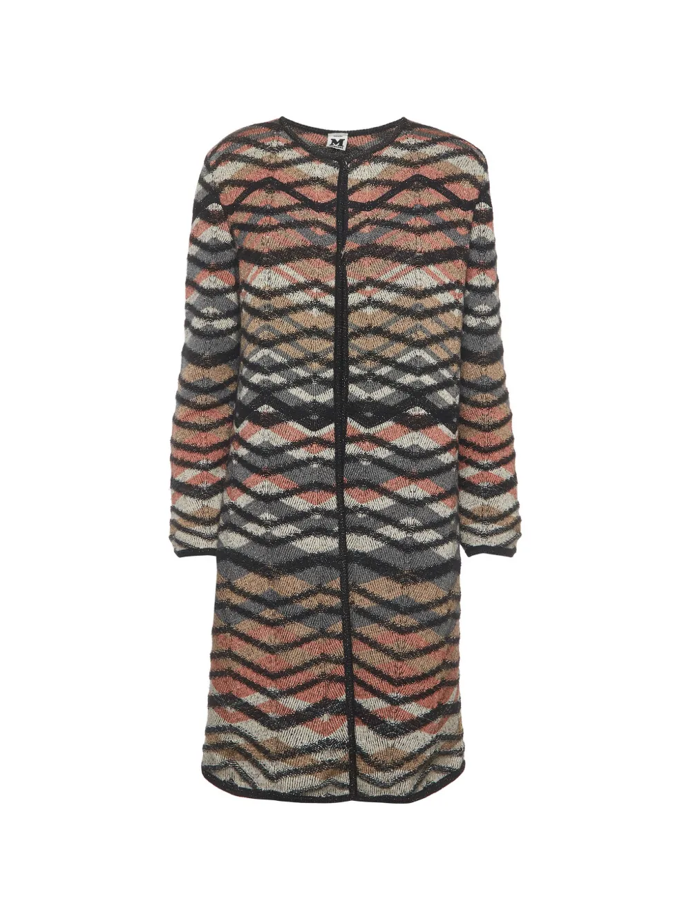 Missoni Pre-Owned Zigzag knit long cardigan - Nero