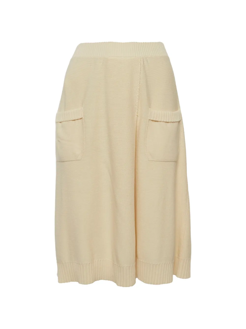 Sonia Rykiel Pre-Owned rib-knit pleated midi skirt - Giallo