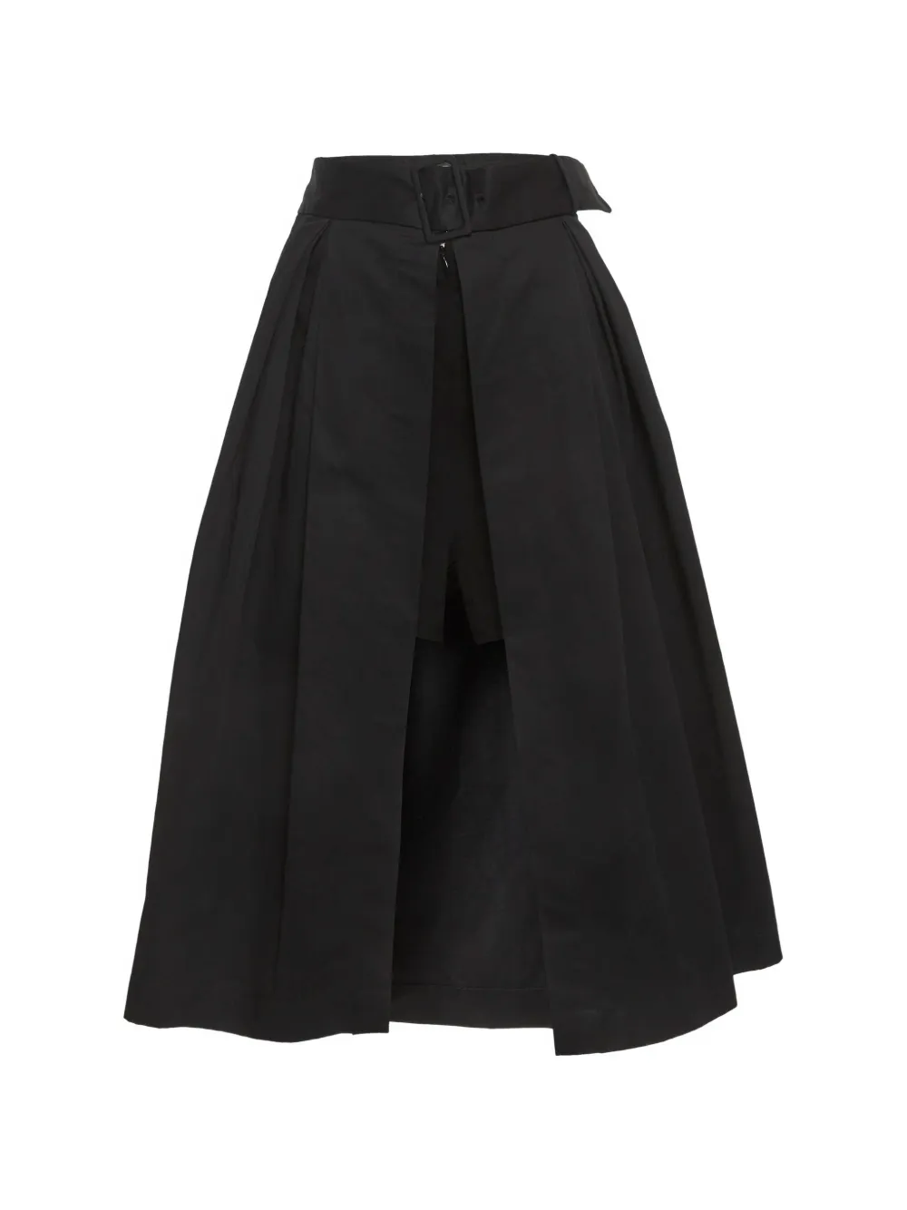 SANDRO front slit overlay midi skirt - Nero