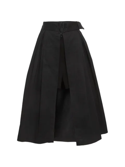 SANDRO front slit overlay midi skirt