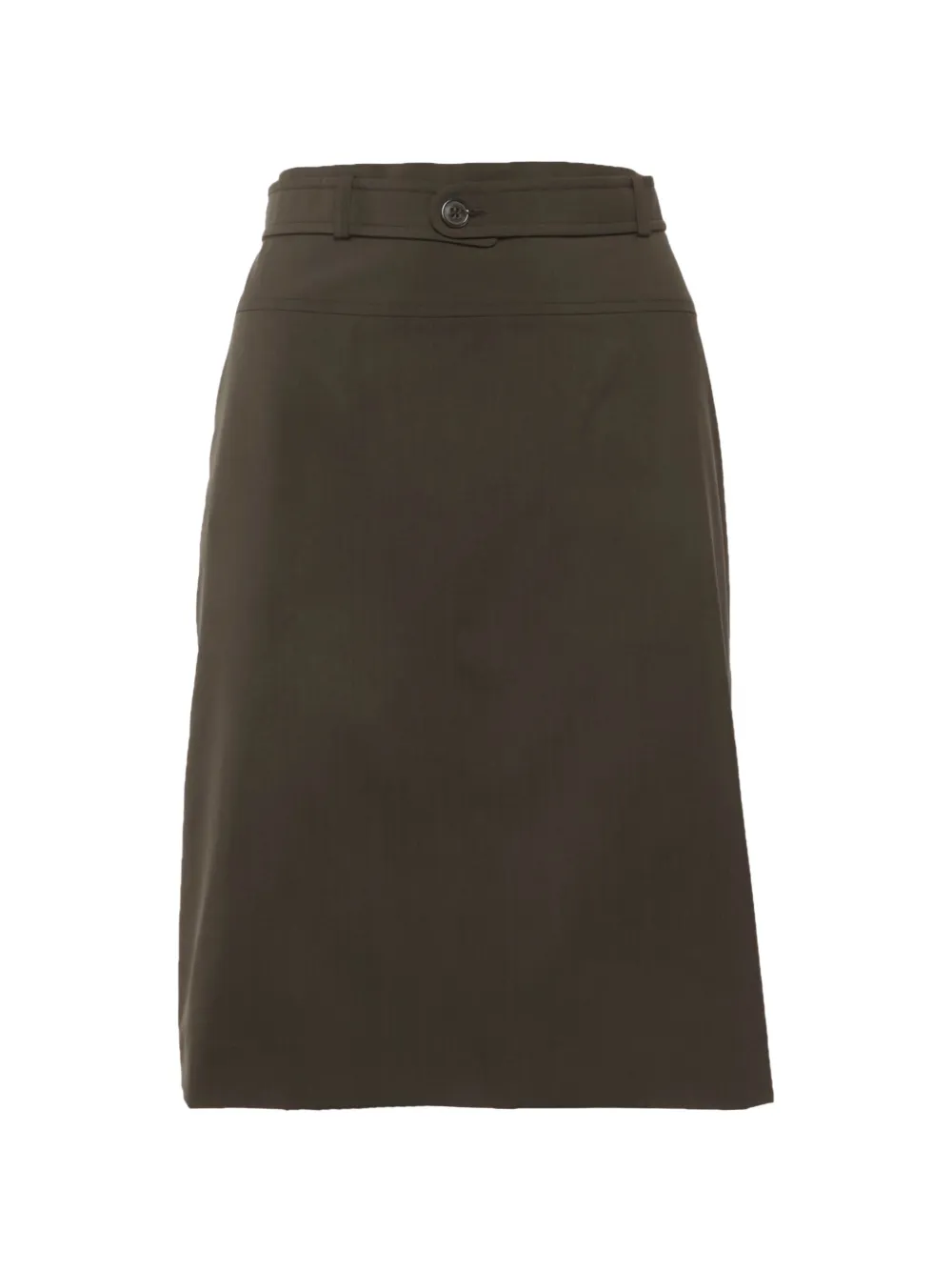 Jil Sander Pre-Owned belted pencil midi skirt - Marrone