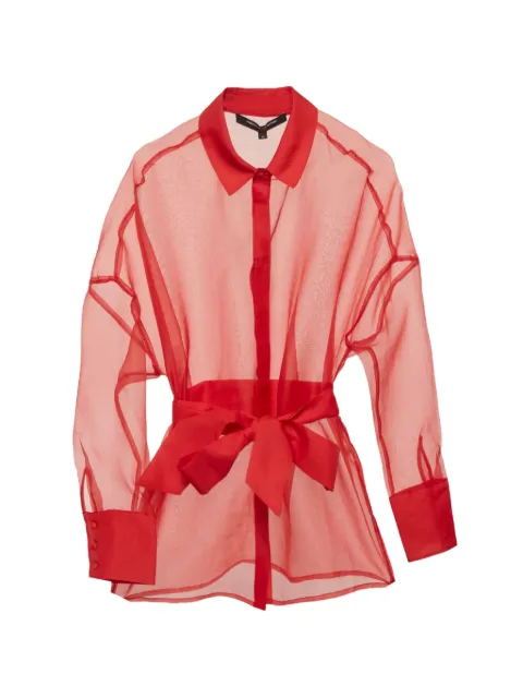 French Connection organza tie-waist shirt