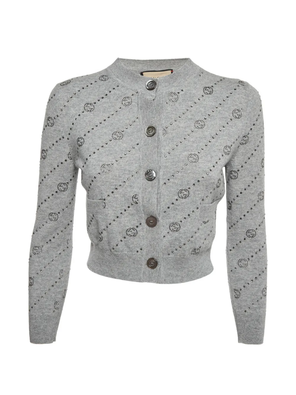 Gucci Pre-Owned embellished Monogram cardigan - Grigio