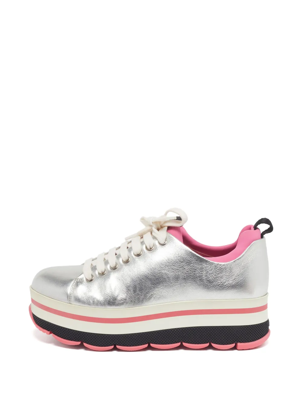 Prada Pre-Owned Linea platform sneakers - Argento