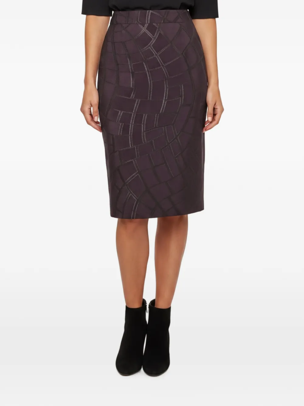 Escada Pre-Owned Rio pencil midi skirt - Viola