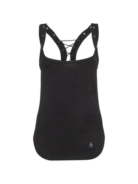 The Attico eyelet-detail lace-up tank top
