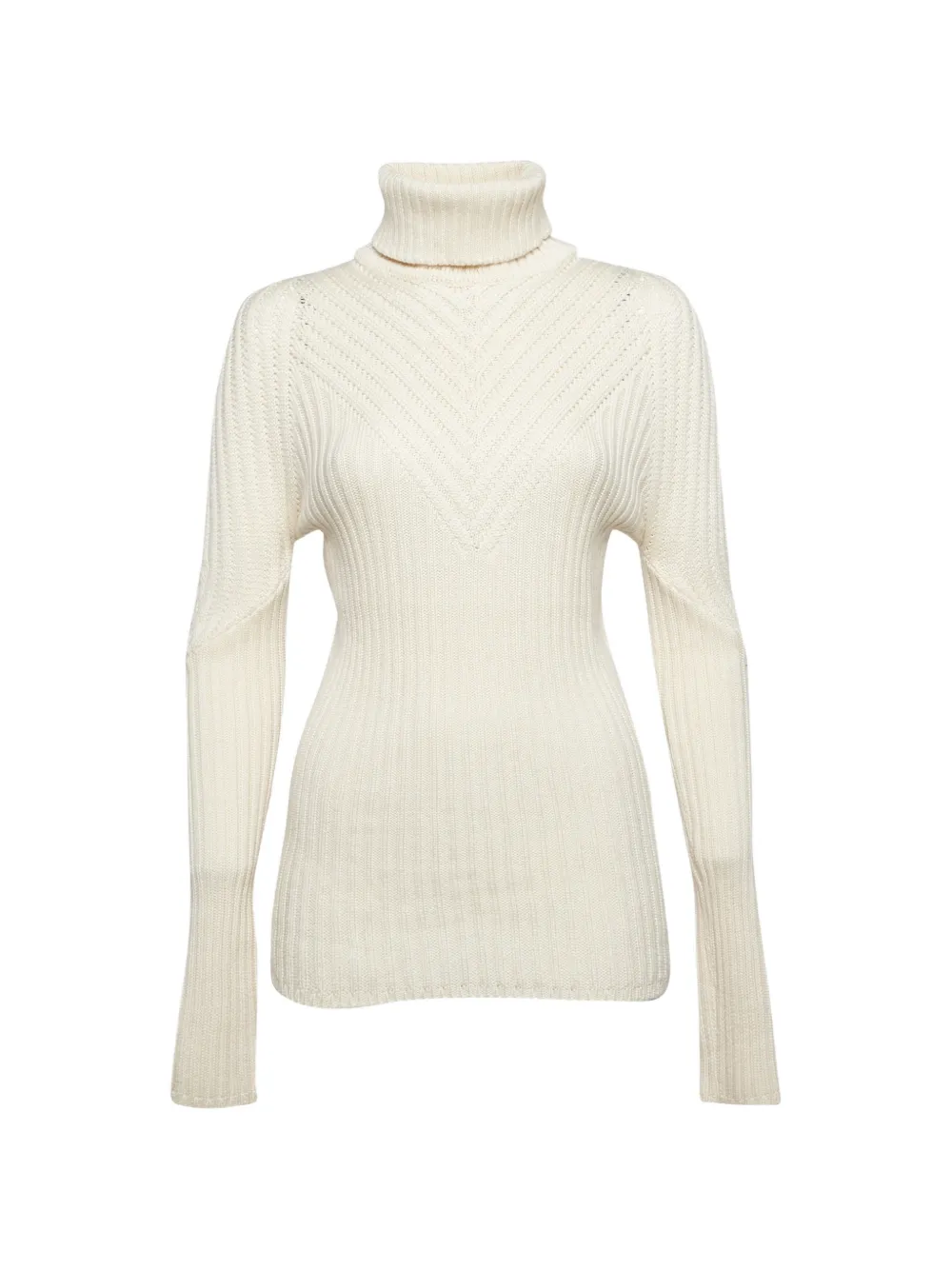 Versace Pre-Owned roll-neck ribbed-knit sweater - Toni neutri