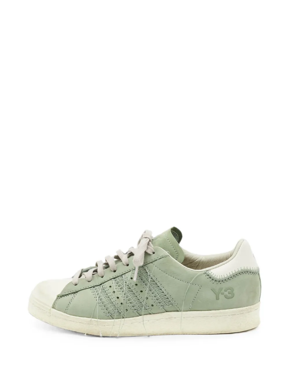 Y-3 Adidas Vintage Superstar whipstitched sneakers - Grün