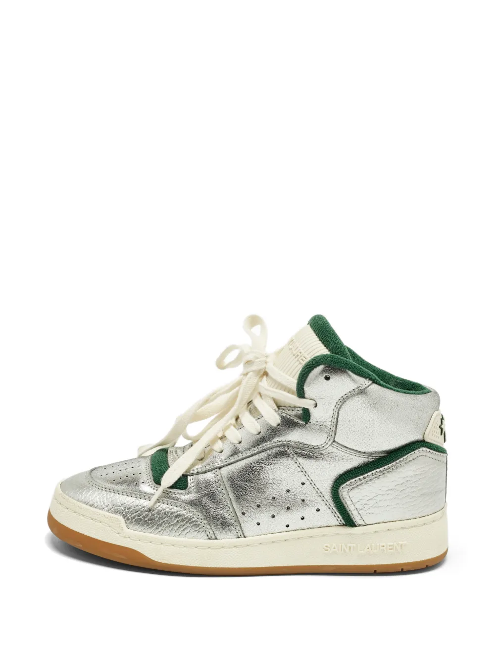 Saint Laurent Pre-Owned SL/80 high-top sneakers - Silber
