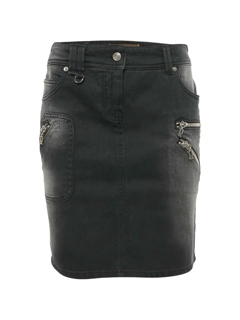 Galliano denim midi skirt - Grau