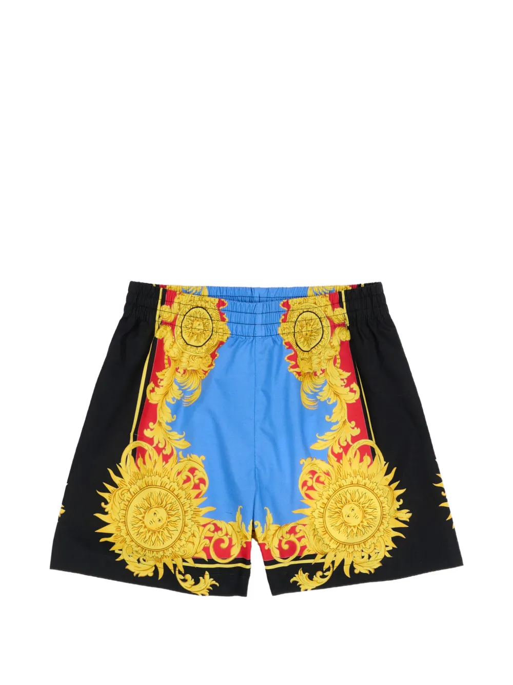 Versace Kids Barocco Sea-print shorts - Oro