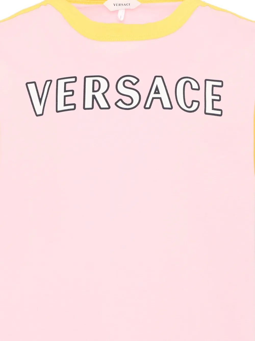 Versace Kids T-shirt met logoprint Roze