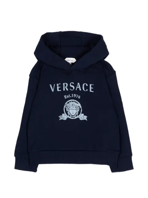 Versace Kids Medusa-print logo-print hoodie
