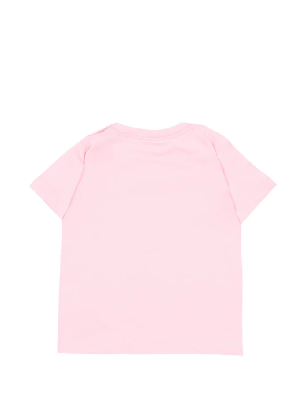 Versace Kids Katoenen T-shirt met logoprint Roze