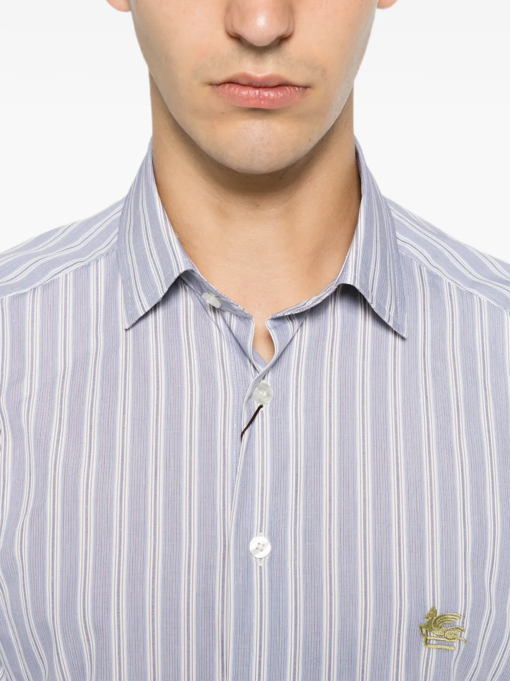 ETRO Gestreept overhemd Blauw