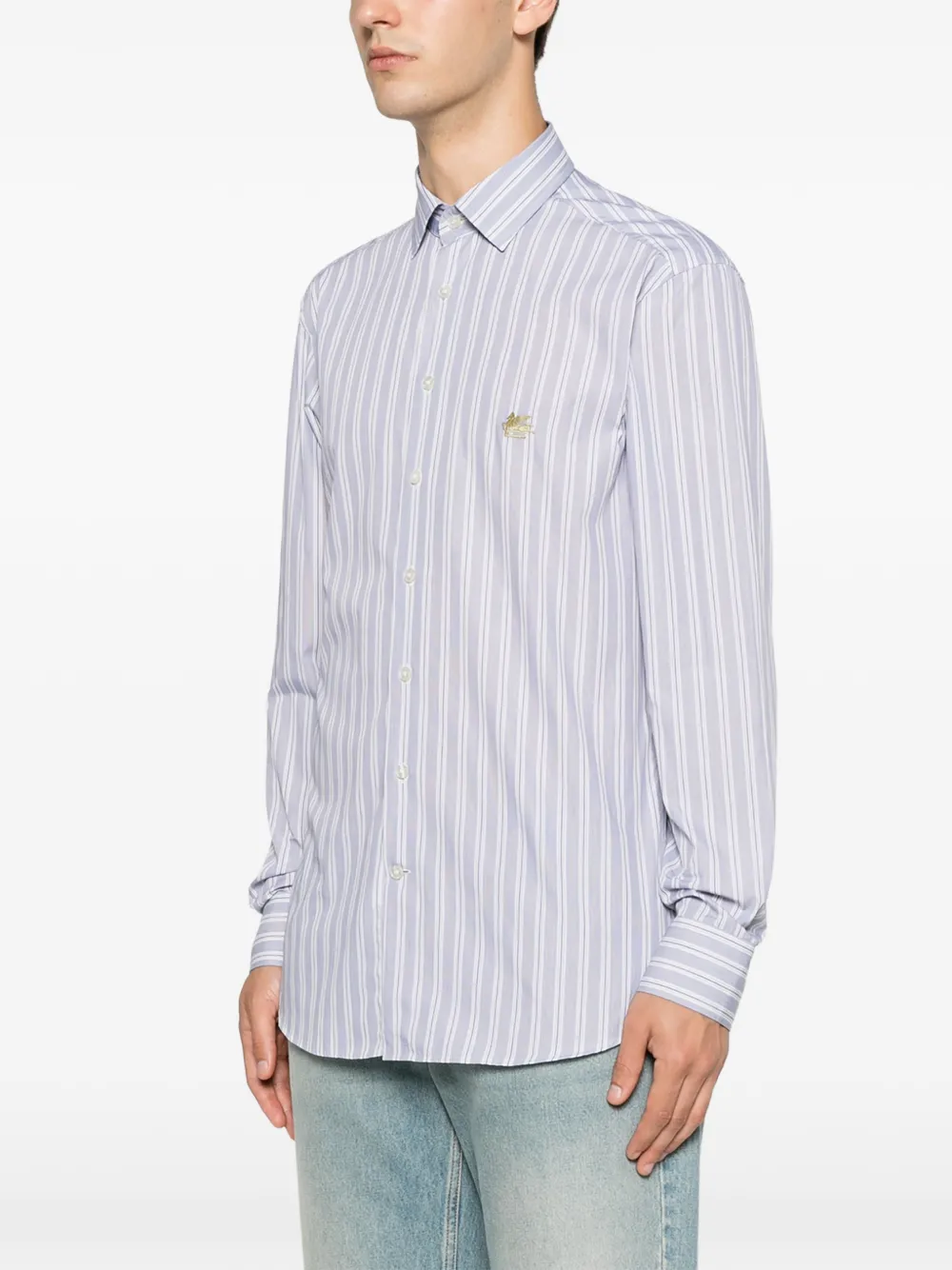 ETRO Gestreept overhemd Blauw