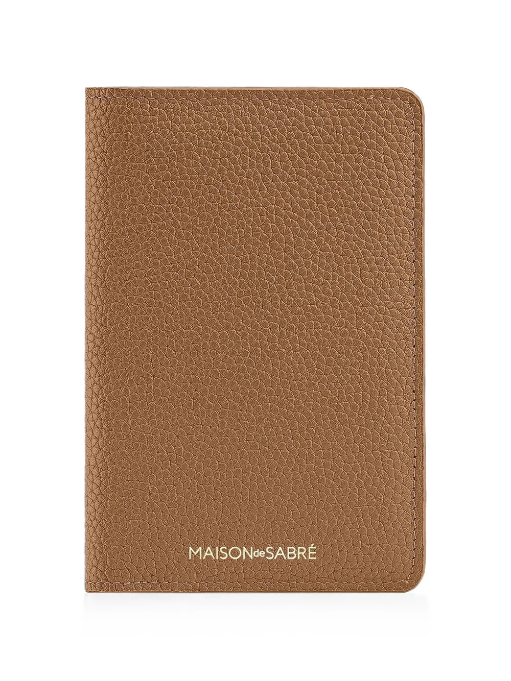 MAISON de SABRÉ full-grain leather passport holder - Marrone