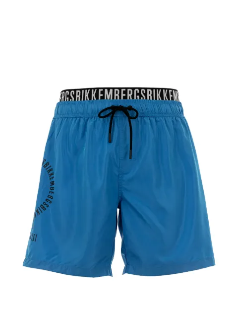 Bikkembergs shorts de playa con cordones y logo estampado