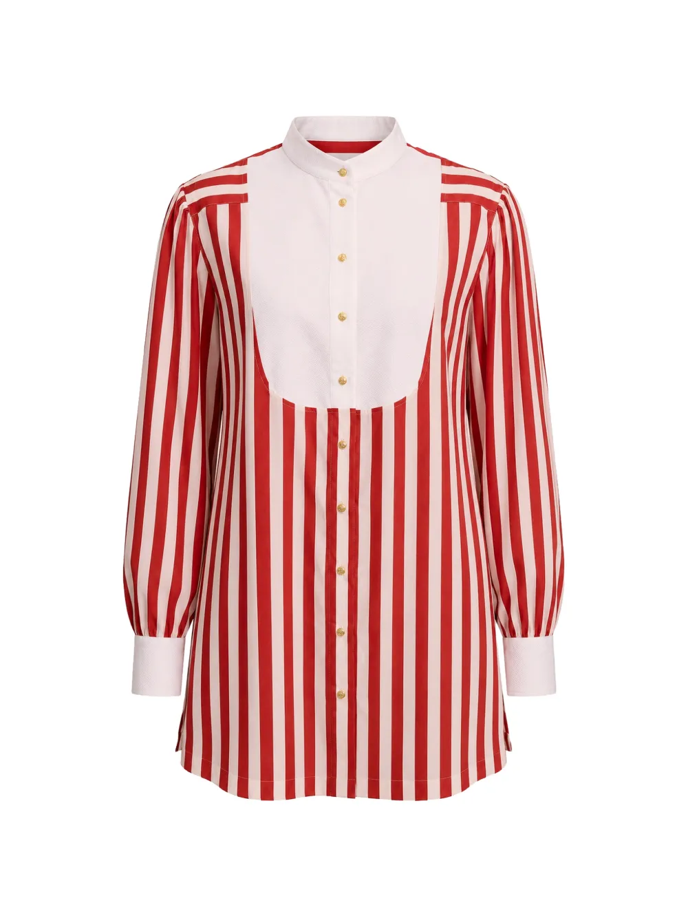 Dolce & Gabbana Gestreiftes Hemd mit Latz - Weiß