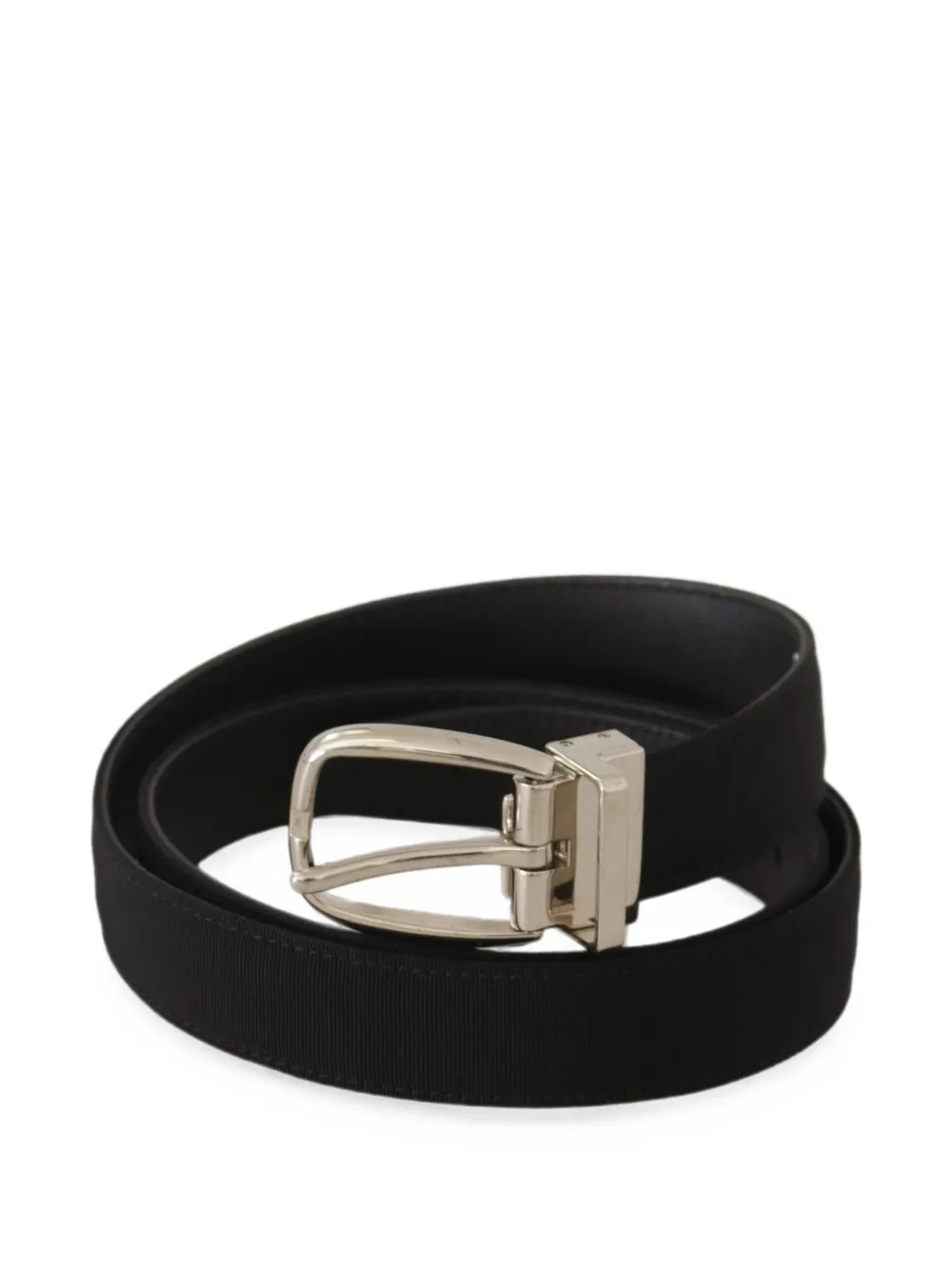 Dolce & Gabbana Riem met geweven textuur en leren afwerking Zwart