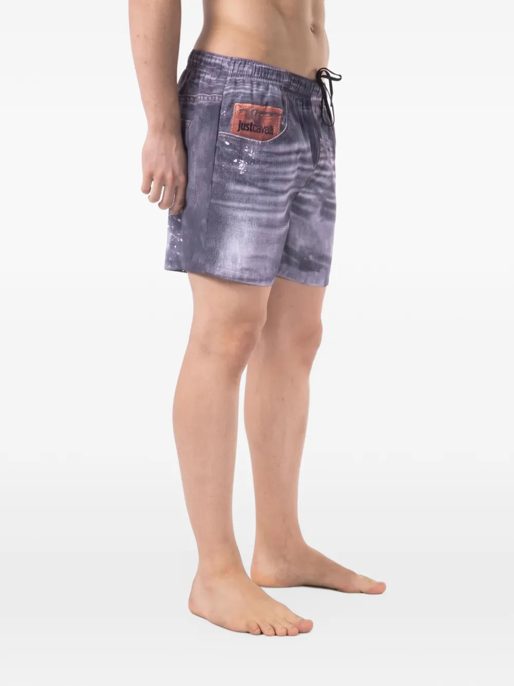 Just Cavalli Zwembroek met print Blauw