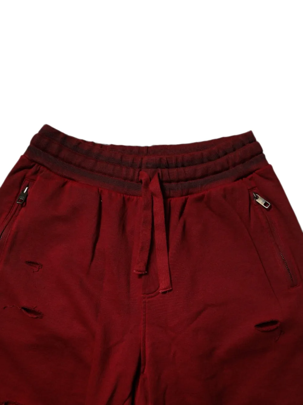Dolce & Gabbana Rip Style bermuda trainingsshorts Rood