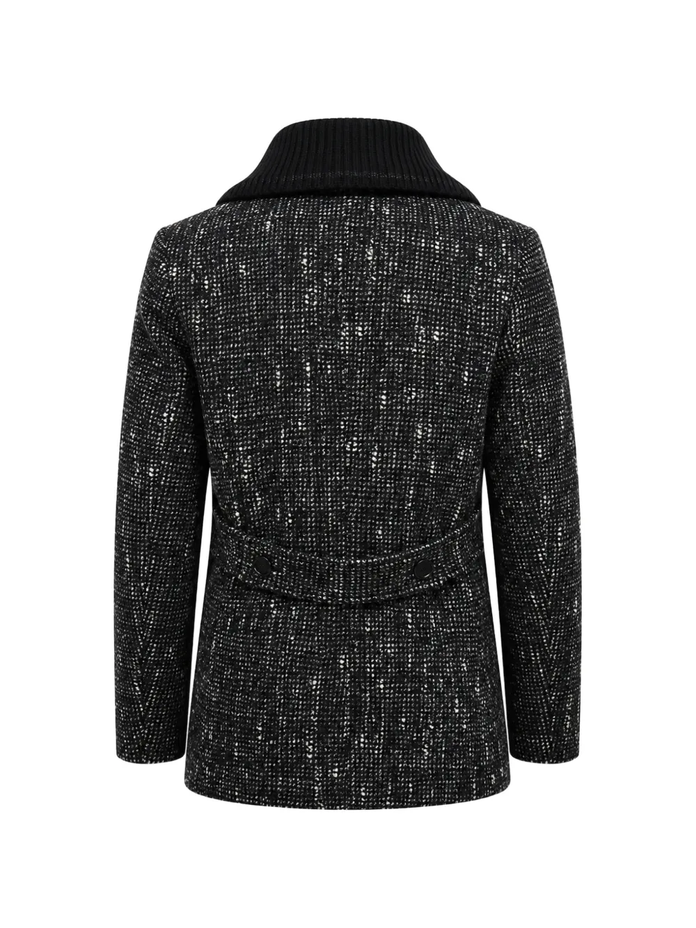 Dolce & Gabbana Jas met dubbele rij knopen en vlekken Zwart