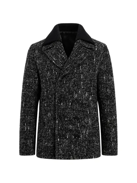 Dolce & Gabbana speckled double-breasted coat