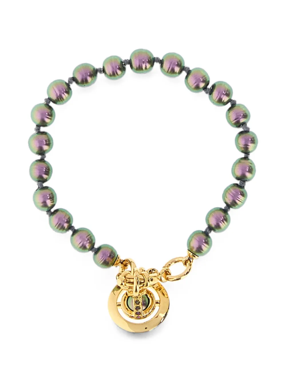 Vivienne Westwood Aleksa Orb-pendant embellished bracelet - Oro