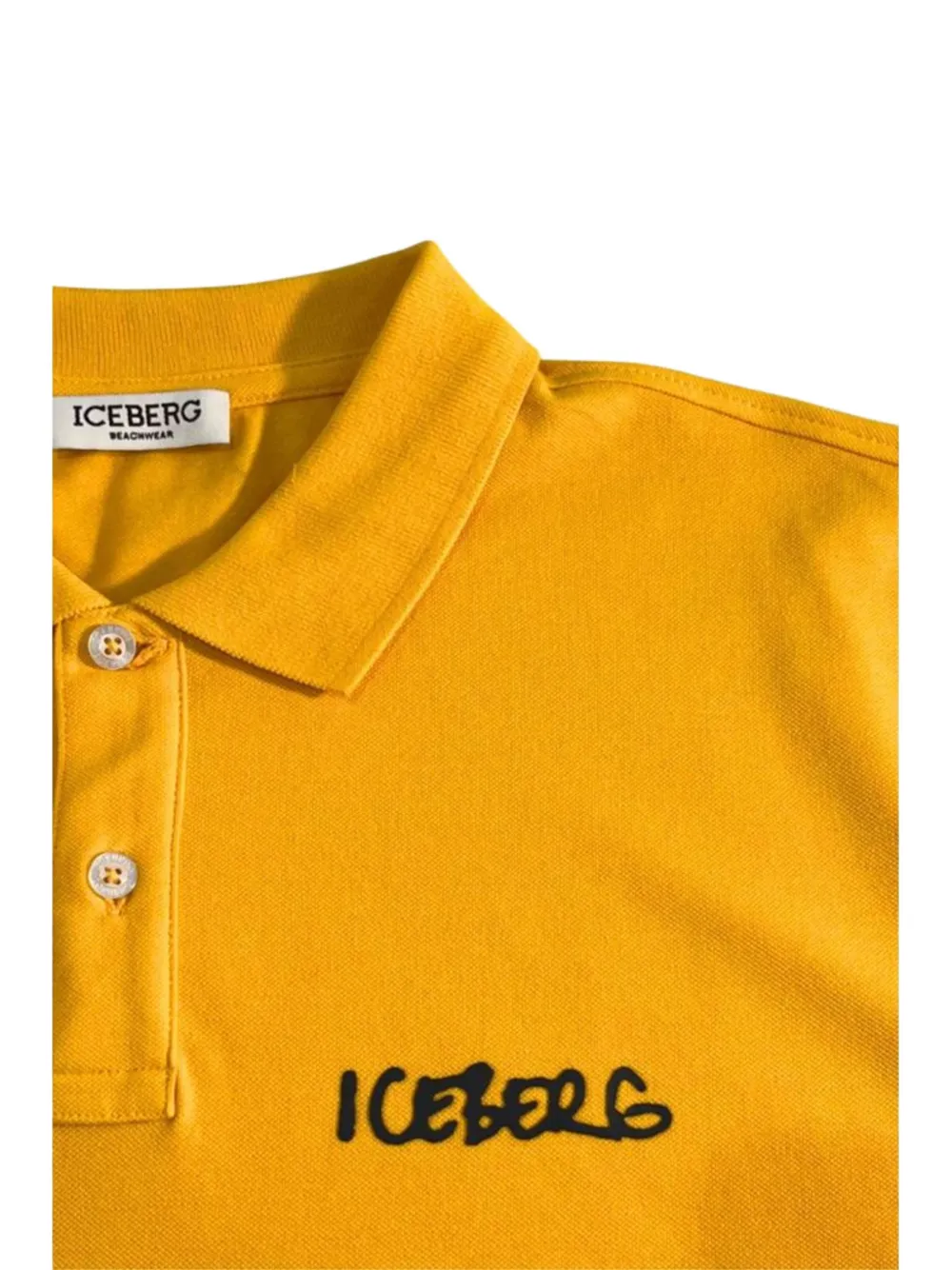 Iceberg Poloshirt met geborduurd logo Geel