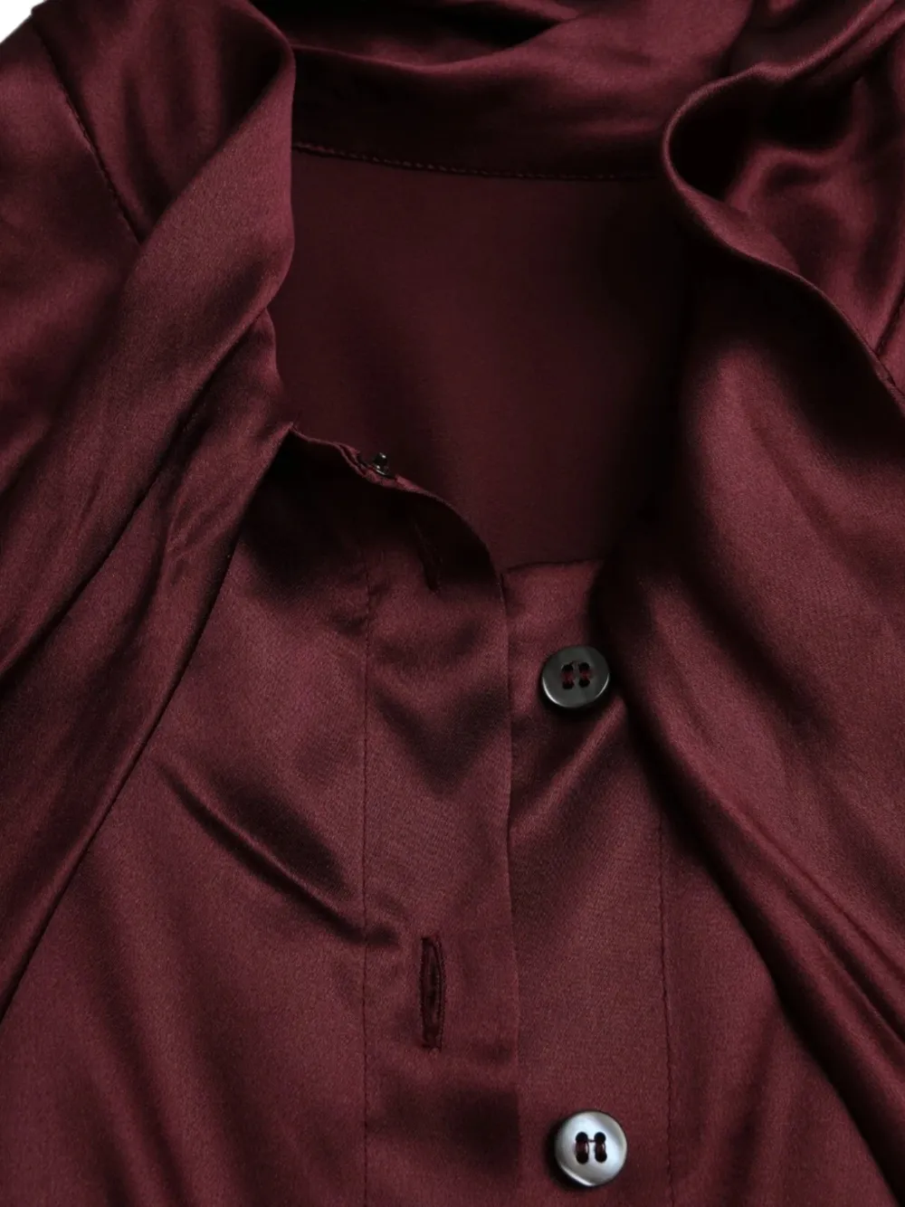Dolce & Gabbana Zijden blouse met vlinderstrik Rood
