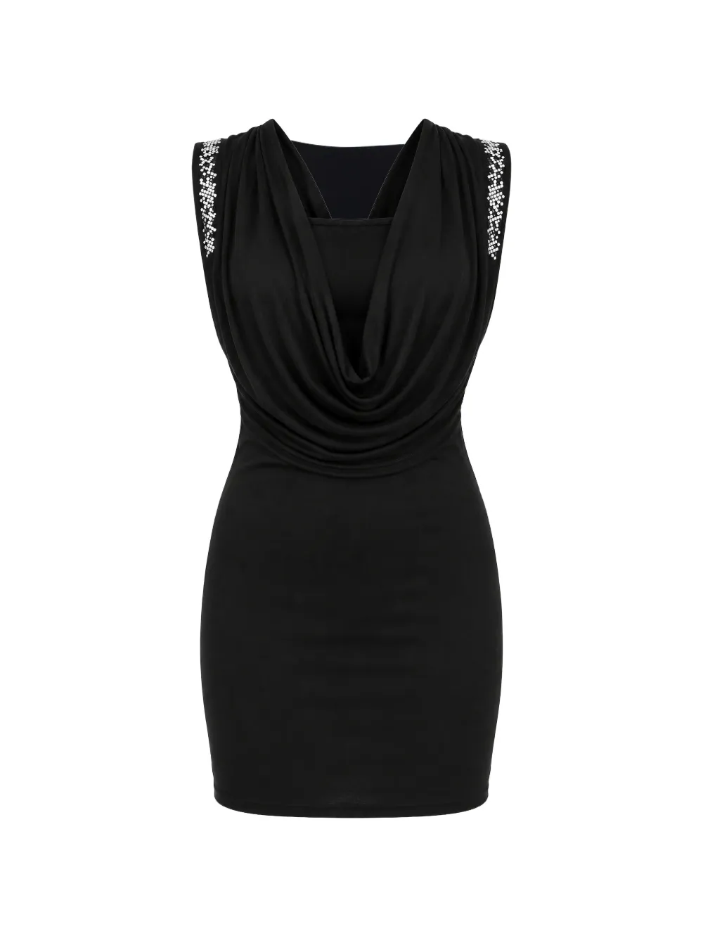 Rocco Barocco Vintage Kristallverziertes Kleid - Schwarz