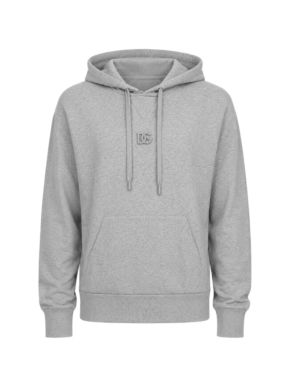 Dolce & Gabbana DG Hoodie mit Logo-Schild - Grau