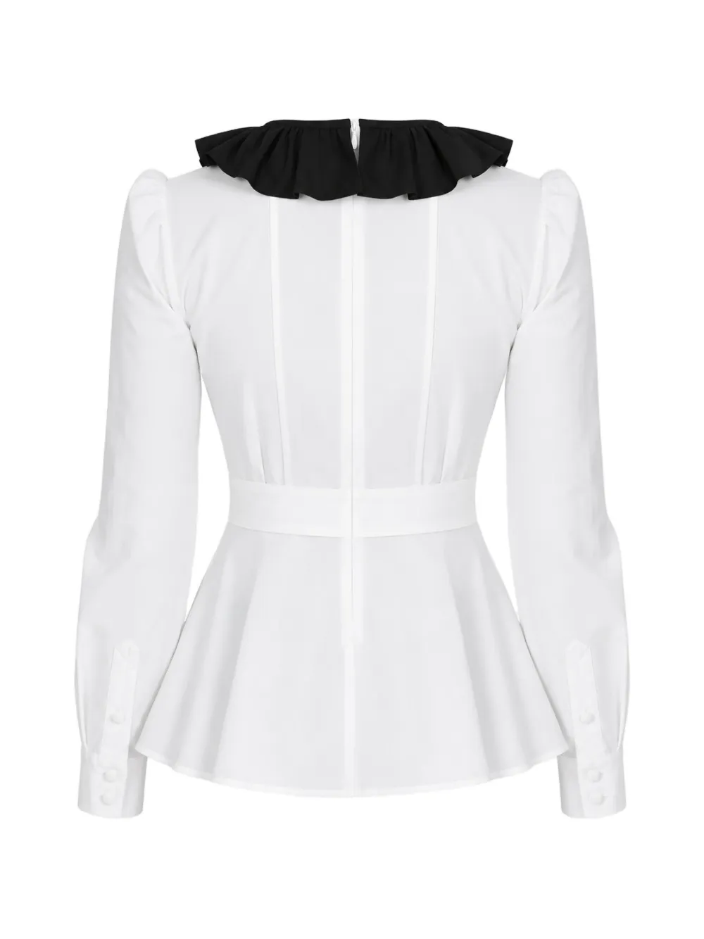 Dolce & Gabbana Shirt met geplooide kraag Wit
