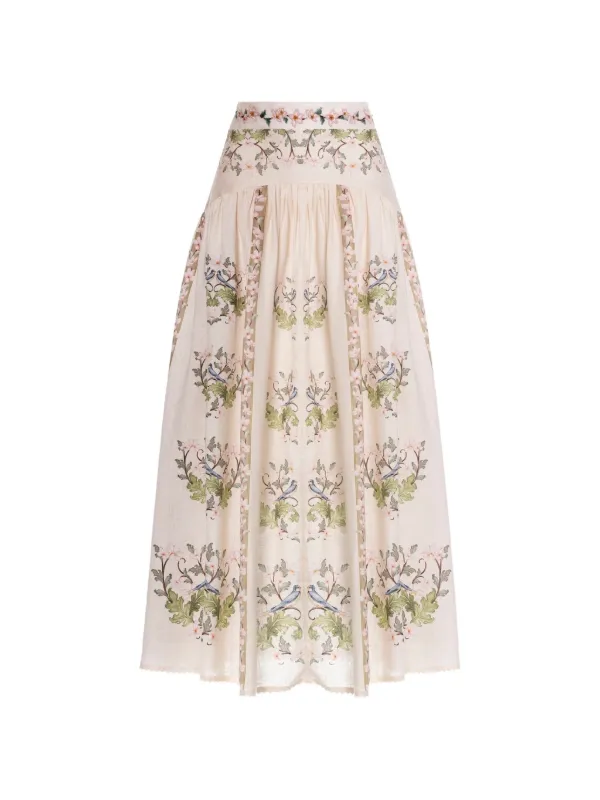 Agua by Agua Bendita Curua Anhelo High-waisted Maxi Skirt in Neutrals