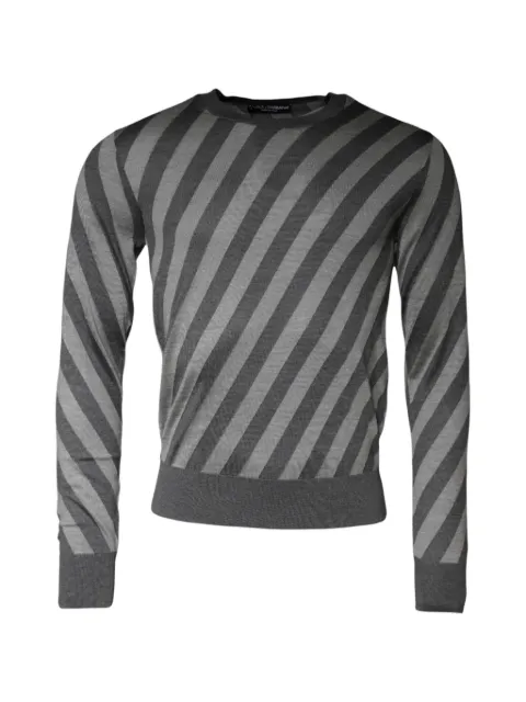Dolce & Gabbana pull à rayures diagonales